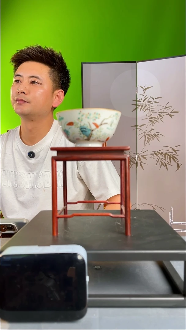 工艺品粉彩细路子茶园