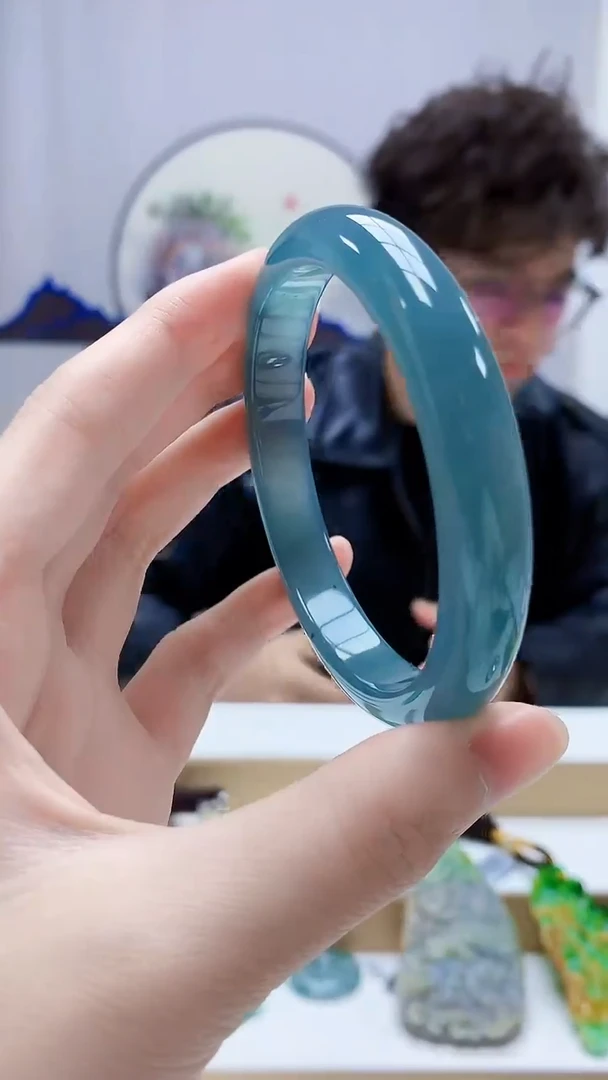 未镶嵌定制翡翠4688zm-毛货手镯106（58圈）