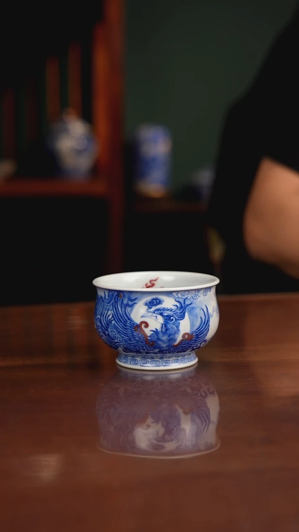 自成堂柴窑青花釉里红