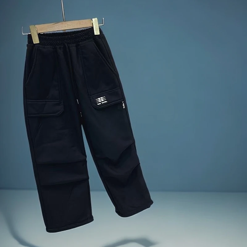 【现货】KZ-8443 儿童休闲裤加绒百搭加厚中童韩版秋冬ol冬款纯色