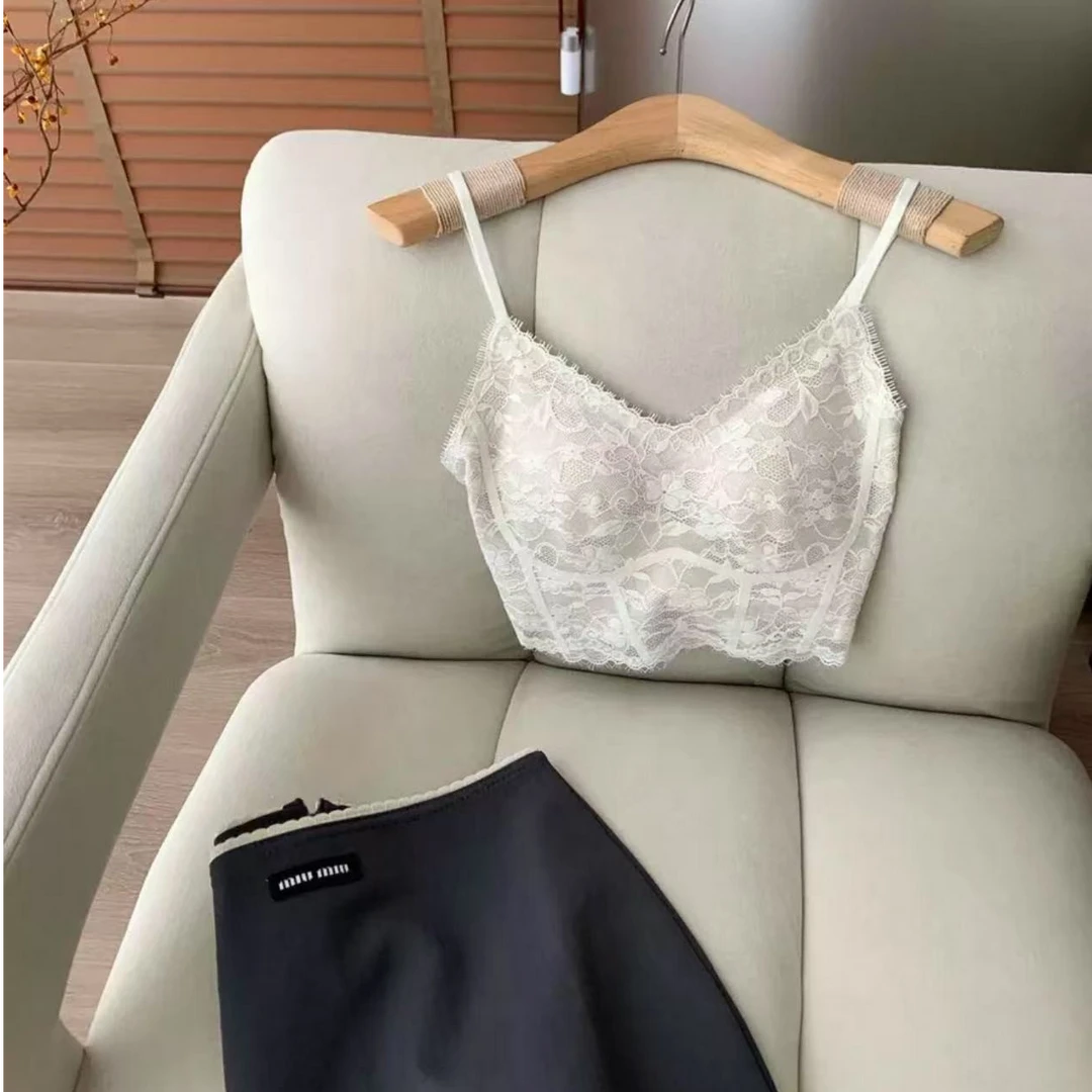 性感蕾丝背心一体式内衣塑身美背吊带胸衣