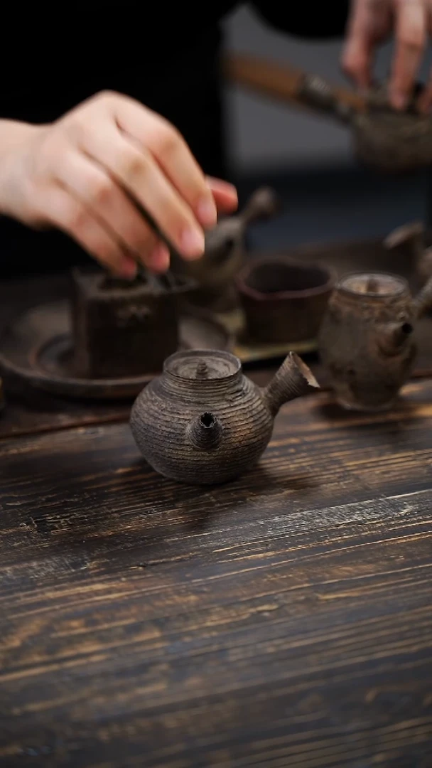 全手工制作  南蛮侧把壶