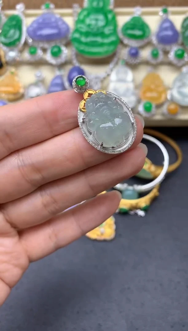 【闪购商品】翡翠颈饰18K金镶嵌420-中国好珍宝