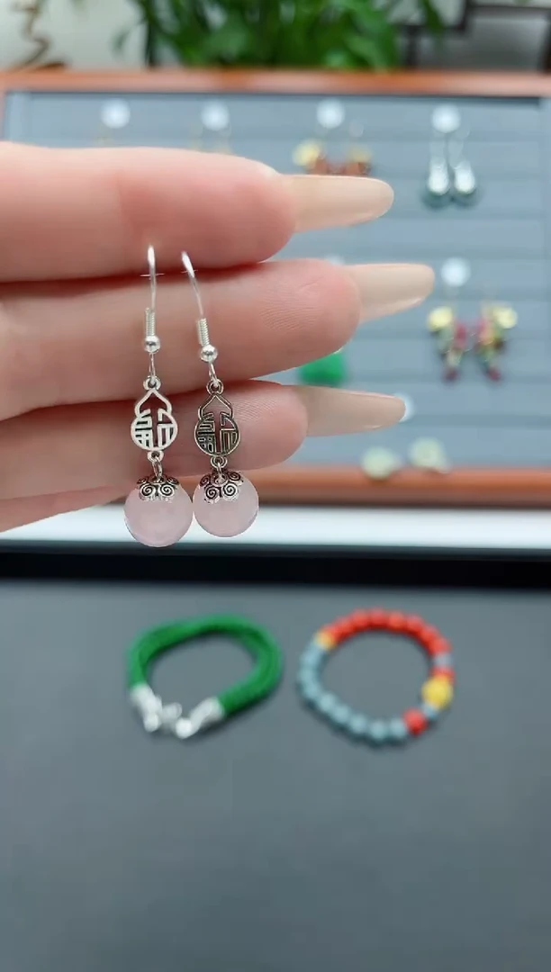 【闪购商品】水晶耳饰银S925镶嵌130A