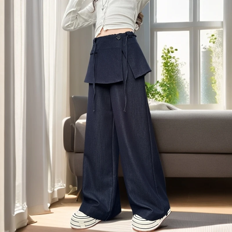 女童裤子秋款2025新款女孩中大童休闲裤秋装女童裤子秋装阔腿裤子