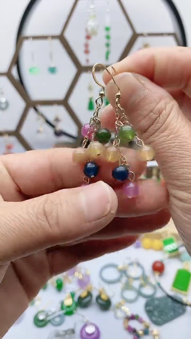 未镶嵌耳饰碧玺141碧玺