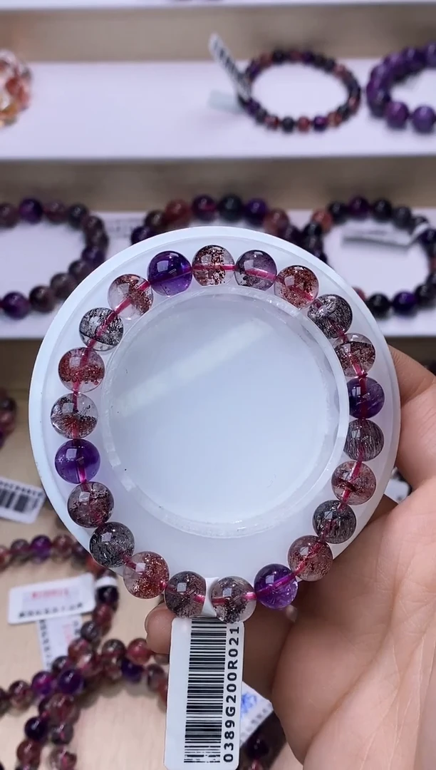 【闪购商品】水晶手链未镶嵌黑加仑超七9m+