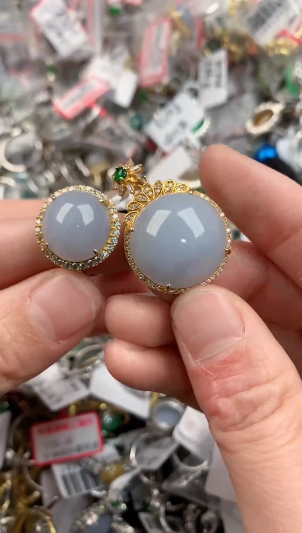 银S925镶嵌戒指翡翠333     9