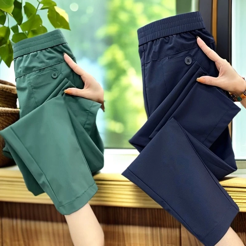 夏季洋气速干裤9016宽松休闲直筒