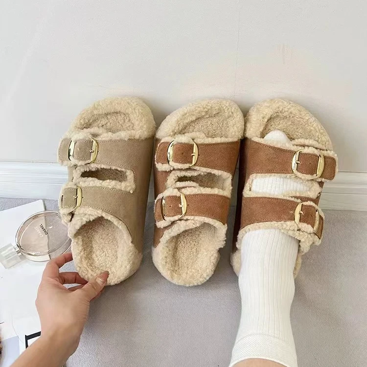 秋冬法式拖鞋女新款配裙子仙女风毛毛拖鞋毛拖1303