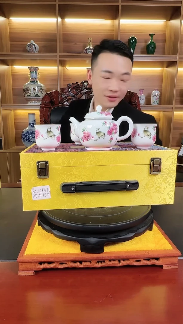 【闪购商品】摆件景德镇水点桃花套组