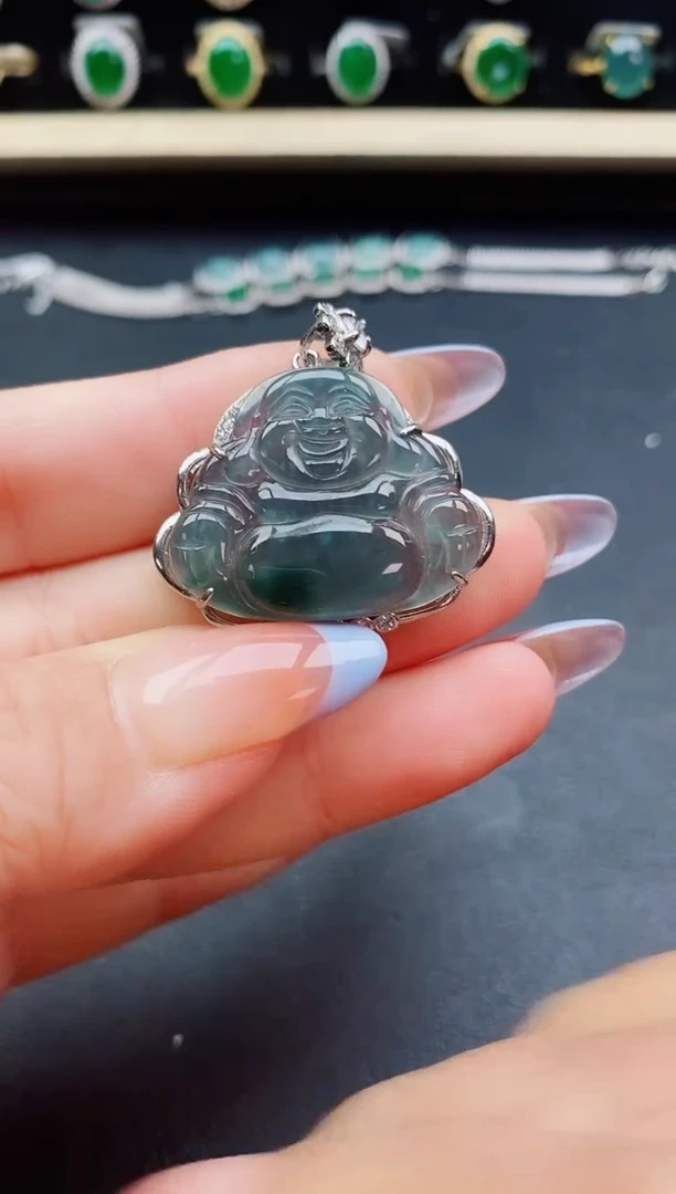 翡翠银S925镶嵌吊坠(赠链)321321