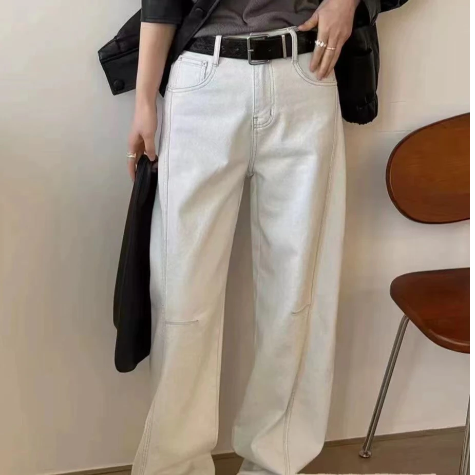 弯刀牛仔裤显瘦时尚简约春季高腰女款202522