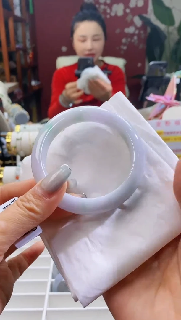 【闪购商品】翡翠手镯未镶嵌24白底青5657/11.9*9.0