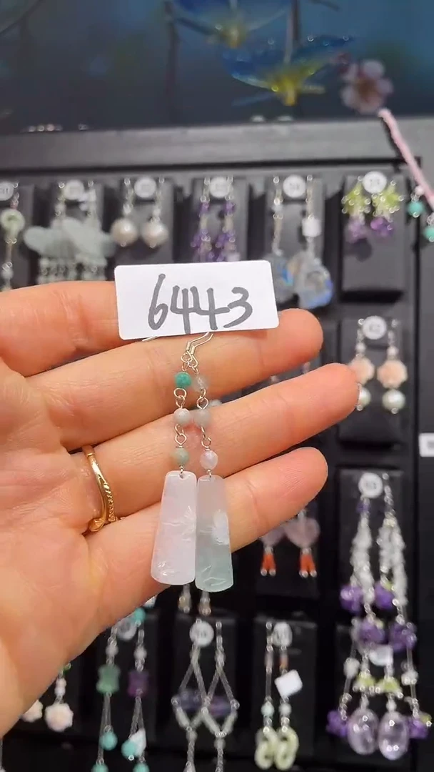 银S925镶嵌耳饰紫晶喜欢拍