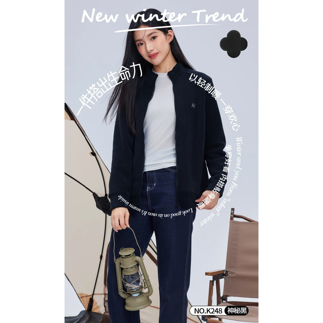 K248 K248-1#男女绒磨磨长袖外套保暖上装