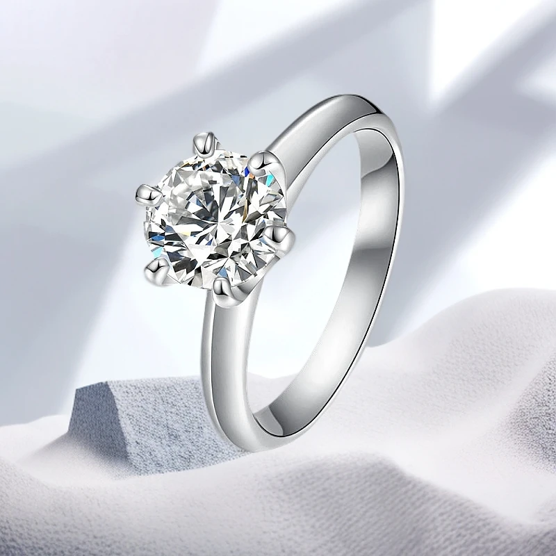 TF六爪 18K金53分镶口戒指托空托 钻石海洋（定制）