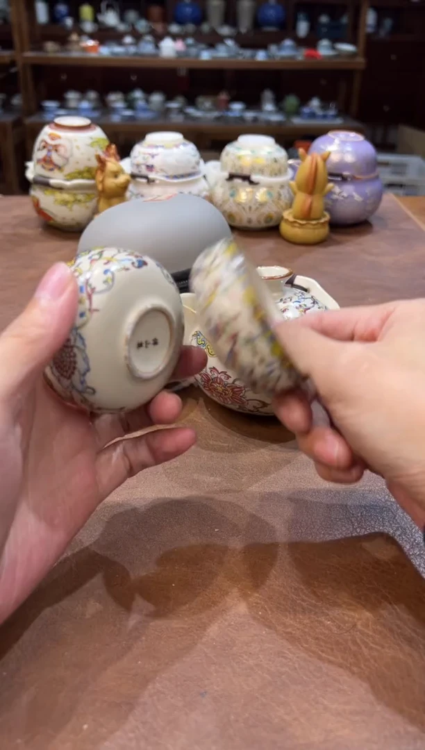真的很便宜超好看会开片的旅行茶具