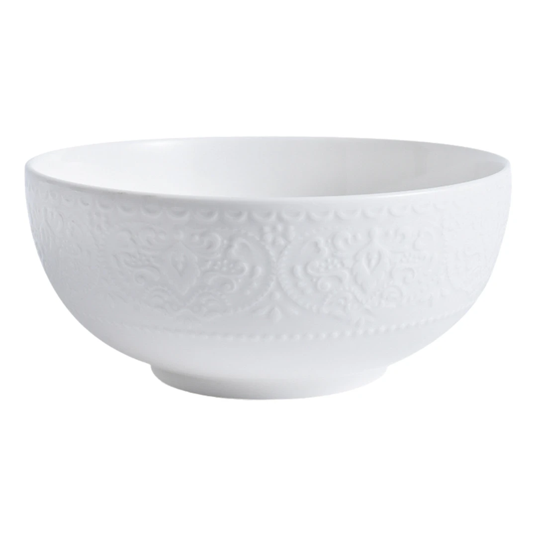 【暮家】20cm口径大汤碗，立体陶瓷浮雕，盛汤装菜瞬间提升仪式感