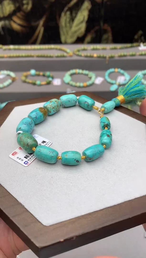 绿松石未镶嵌手串C06