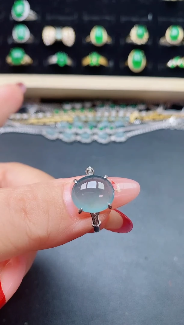 【闪购商品】翡翠戒指银S925镶嵌21321