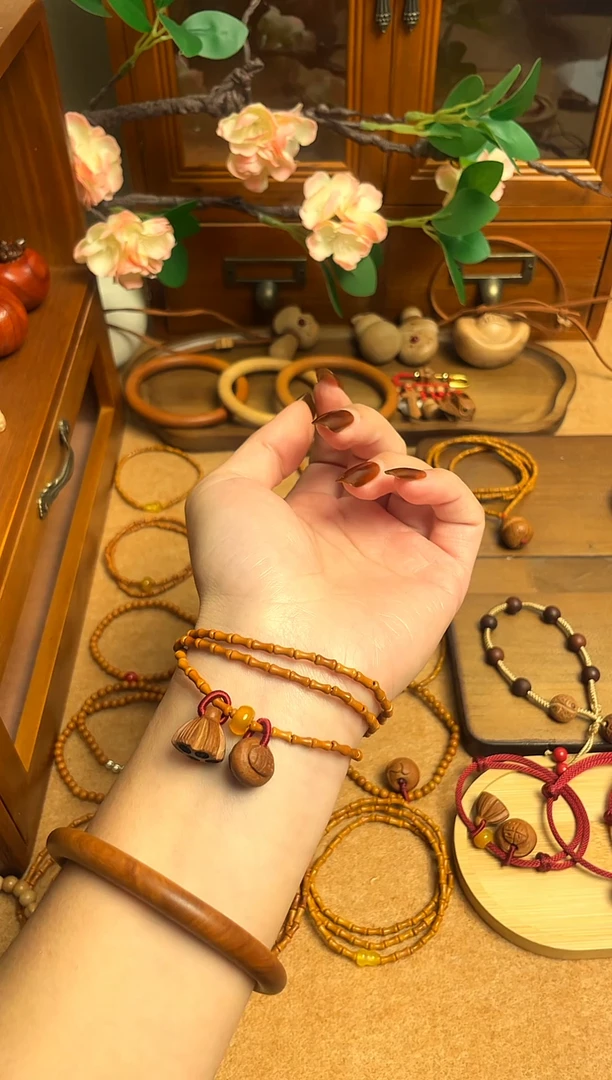 桃核竹节三圈好运莲莲   一物一拍