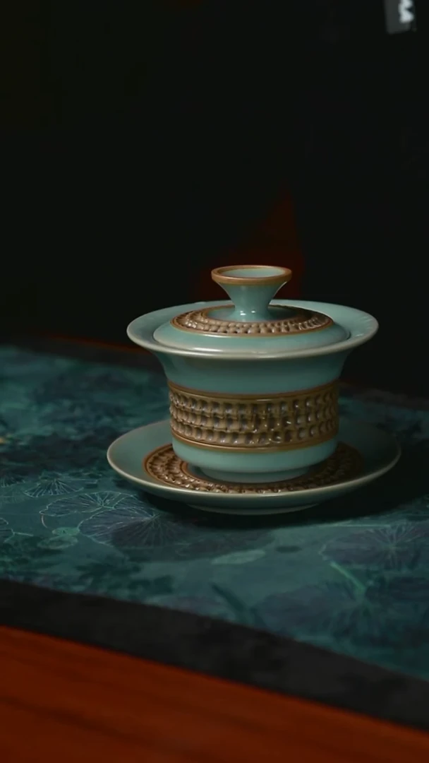 马蹄盖碗 跳刀支钉 仿古 一级品