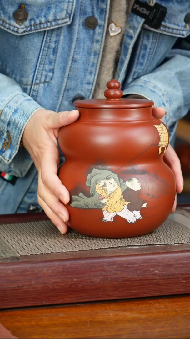 宜兴原矿紫砂茶叶罐
