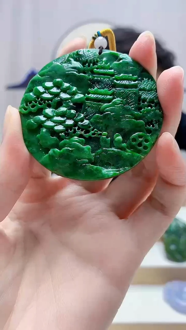 未镶嵌定制翡翠4688zm-毛货挂件94
