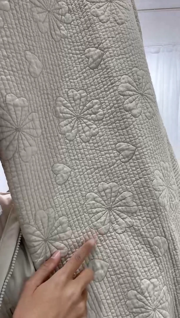 棉250*270纯棉床盖100号微瑕