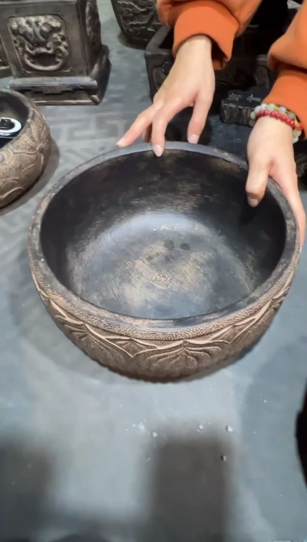 陶土【火山泥】莲韵盆