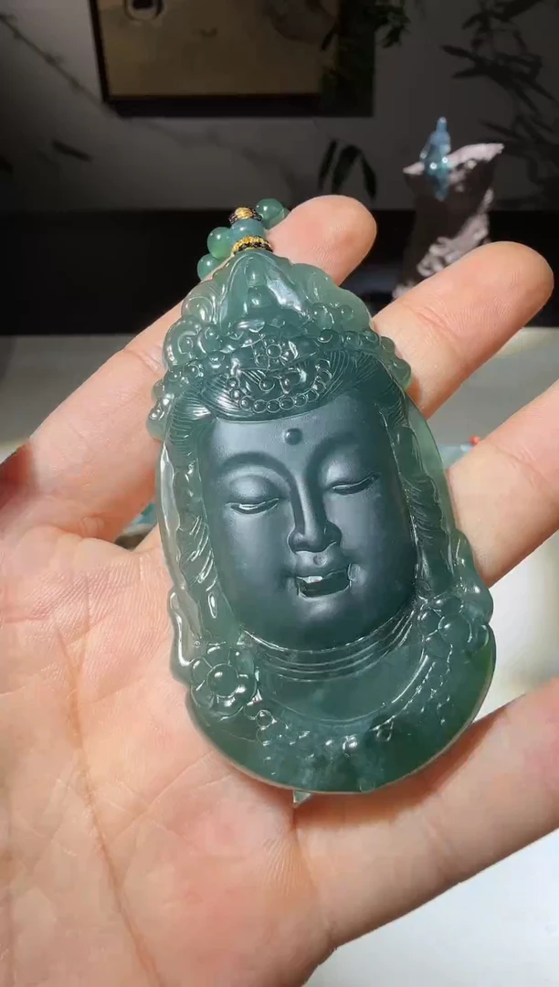 吊坠(不含链)未镶嵌翡翠观音首