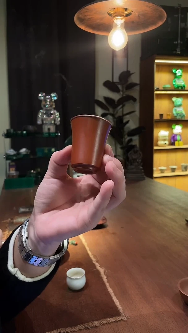包铜紫砂闻香杯....