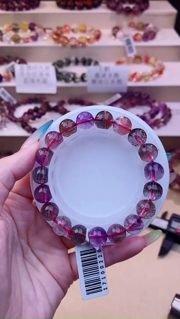 未镶嵌手串水晶黑加仑超七10m+