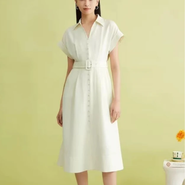 25s【音er】夏季新款海鸥领透气连衣裙（24L0828）【308】