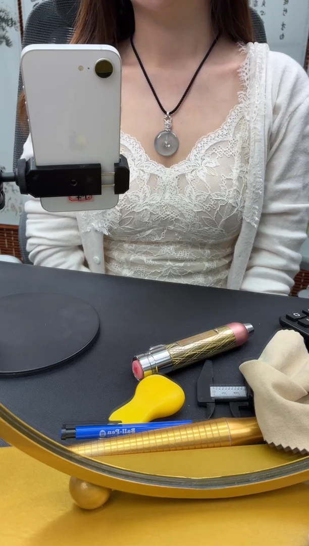 吊坠(不含链)18K金镶嵌翡翠元**子A货翡翠1230