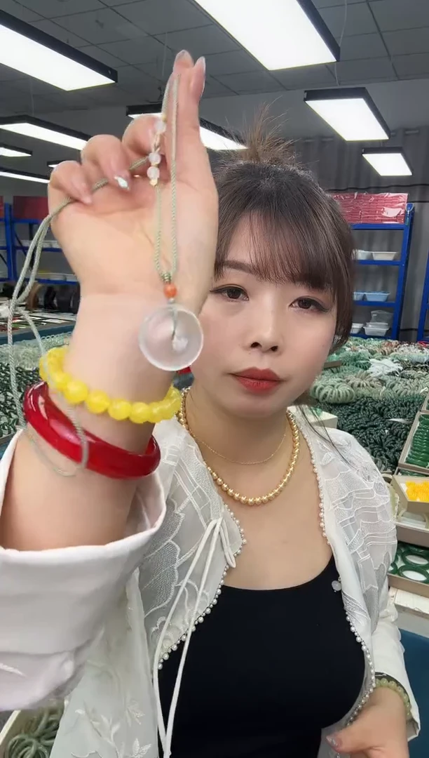 吊坠(不含链)未镶嵌石英质玉宝石光平安扣