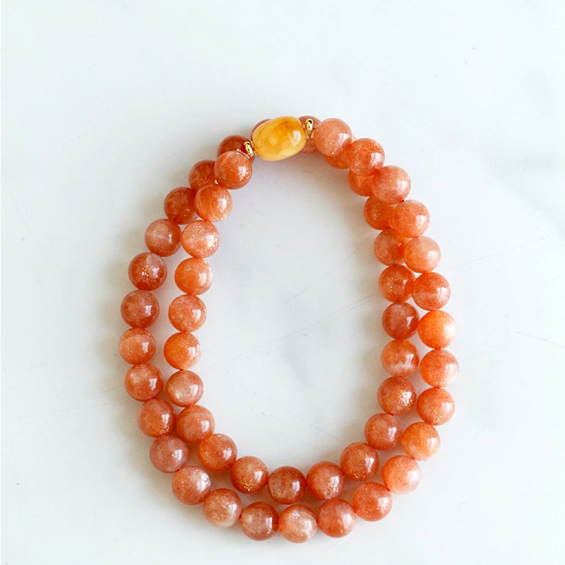 太阳石水晶双圈6mm