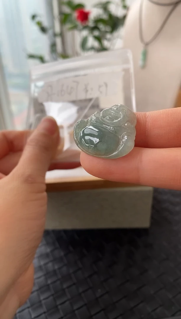 吊坠(不含链)银S925镶嵌翡翠FF1647