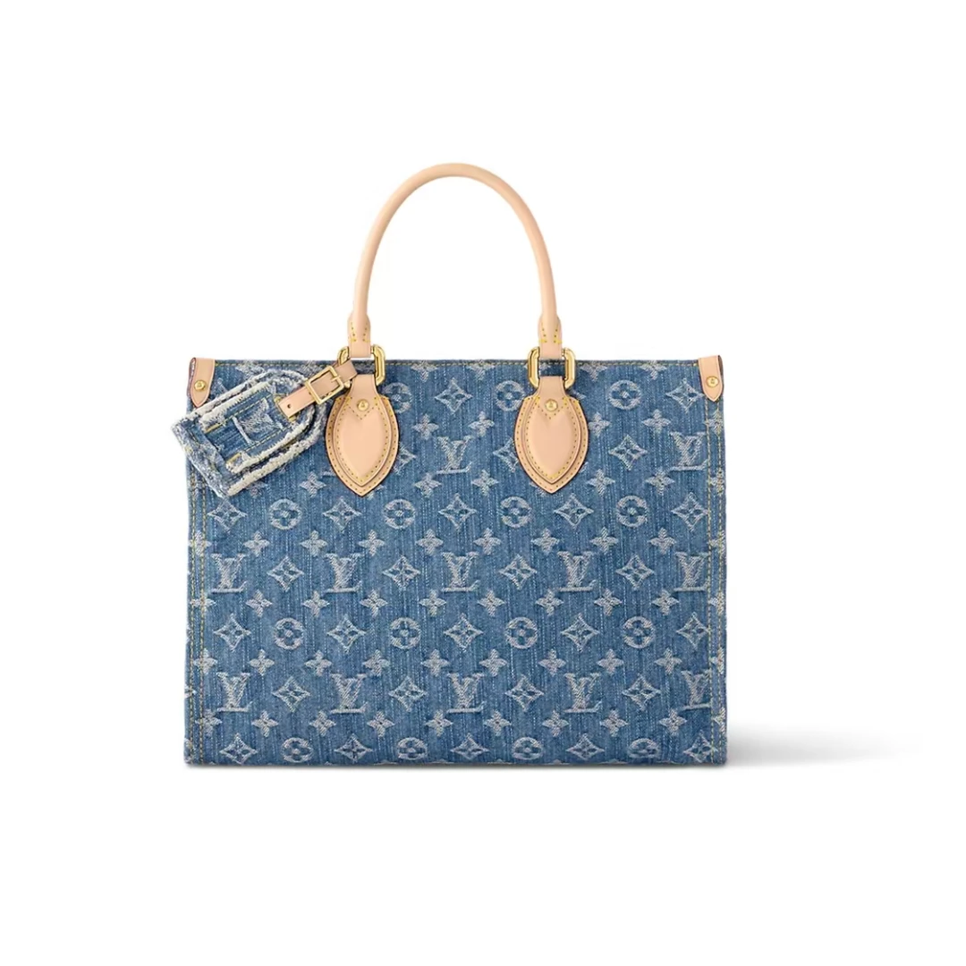 99新 LouisVuitton/路易威登 安洁利 lv onthego丹宁牛仔蓝