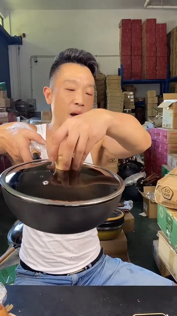 食品级塑料1素味万锤煎炒锅26有盖