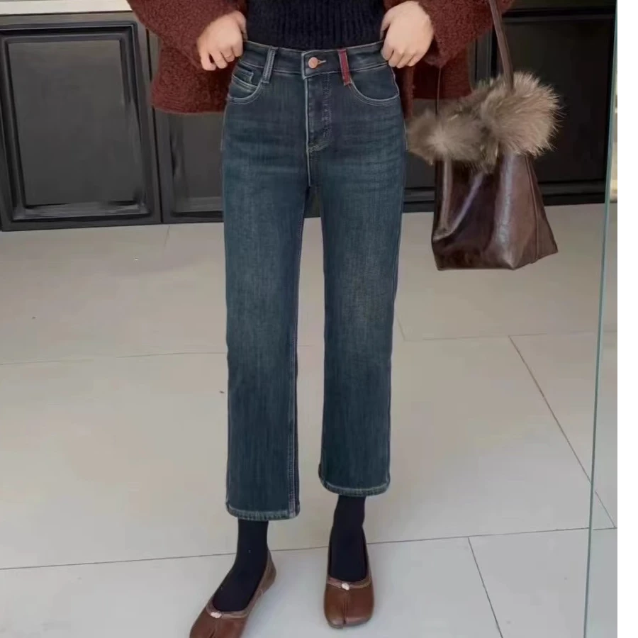 9963 直筒弹力烟管裤