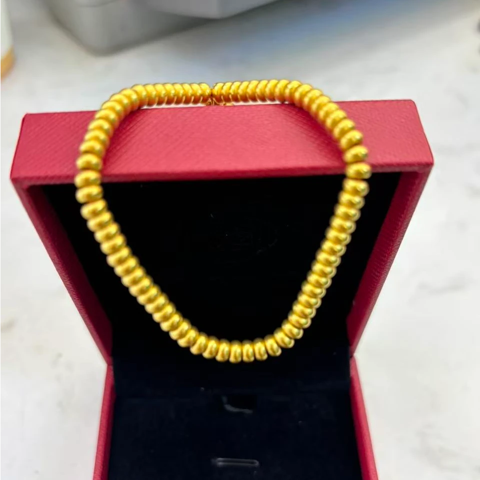 金邮送福 足金算盘珠盘缠72颗整串手串 精致百搭单戴叠戴