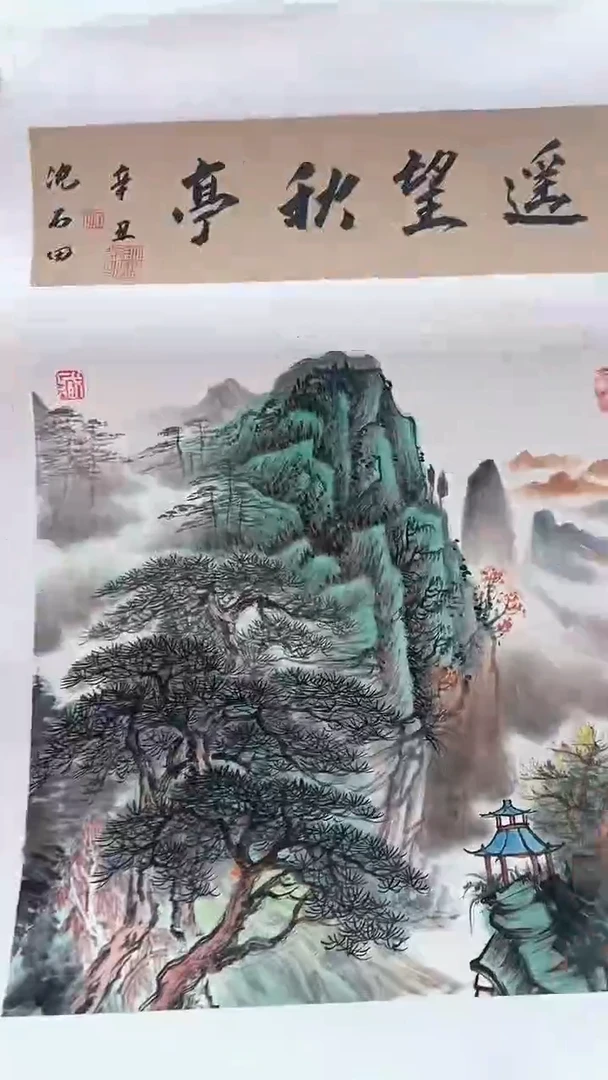 国画沈石田绘画2.2pc山水+书法画集