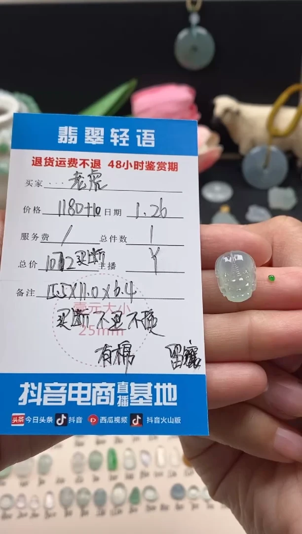 【闪购商品】翡翠颈饰未镶嵌翡翠冰冰种裸石