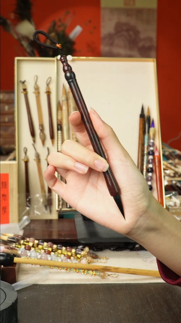 孤品高货毛笔链接 清水试笔 蘸墨不退