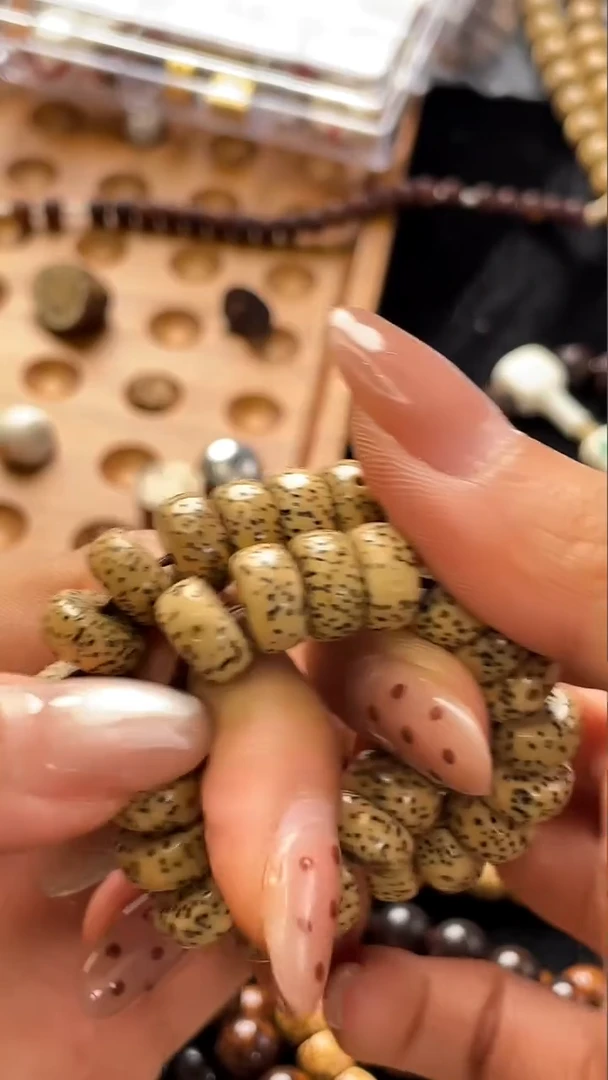 手串星月菩提精工级陈籽药片10*5手串