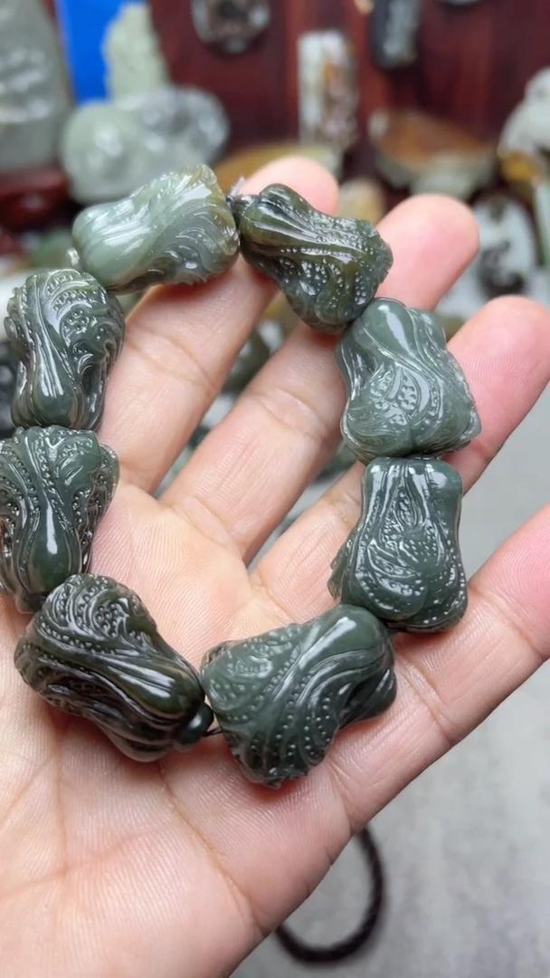 【闪购商品】和田玉把件未镶嵌白菜手串