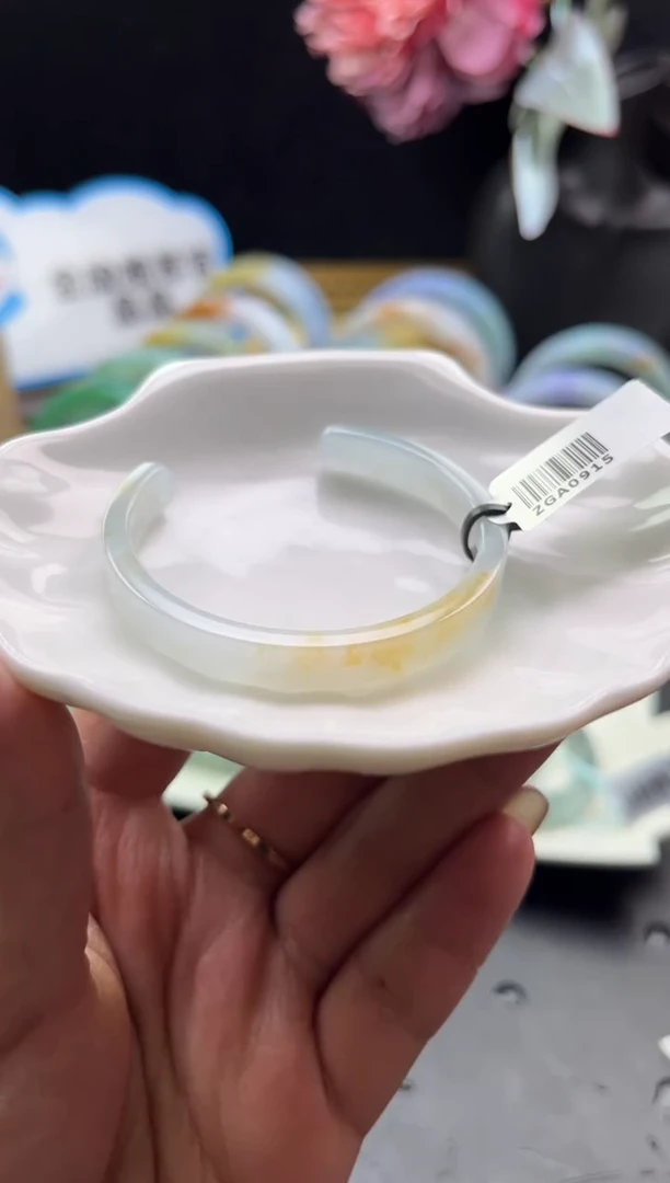 未镶嵌手镯（开口镯）翡翠圈口54以内（手围14-16）开口手镯