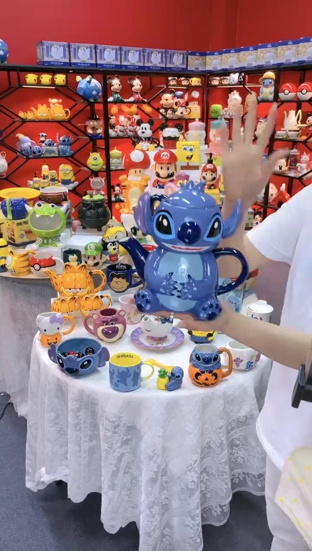 【闪购商品】.@@陶瓷史迪奇一体水壶